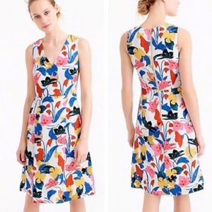 J.Crew EUC colorful floral dress pink, blue, teal, size 4. Style F3061